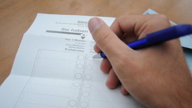 Stimmzettel  Bundestagswahl Wahlzettel Wahl Landtagswahl