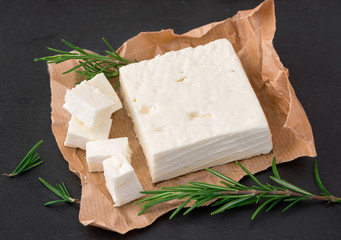 Delicious Greek feta cheese and rosemary