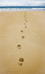 Fußspur zum Meer