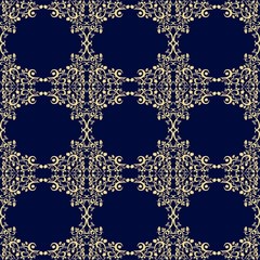 blue vintage ornament with floral elements