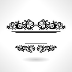 vintage ornament with floral elements