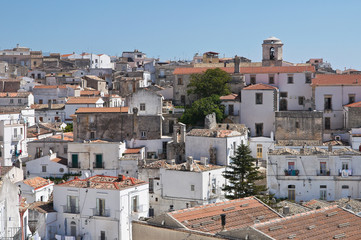 Panoramic view of Monte Sant'Angelo. Puglia. Italy.
