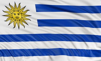 Fototapeta premium 3D Uruguayan flag