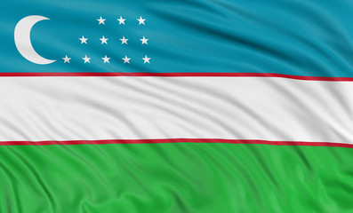 3D Uzbek flag