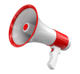 Megaphone (clipping path included) - obrazy, fototapety, plakaty