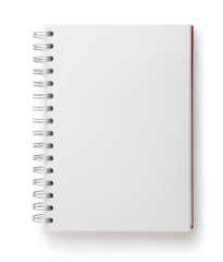blank notepad with clipping path