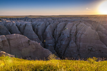 Badlands South Dakota at Sunrise