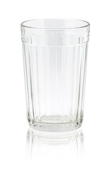 Empty glass isolated on a white background