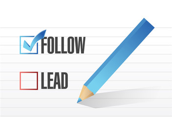 follow over lead check mark selection.