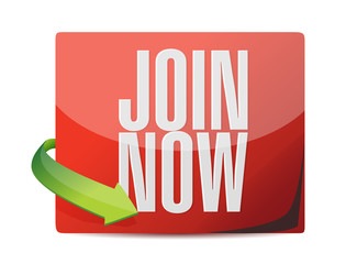 join now sticker illustration design