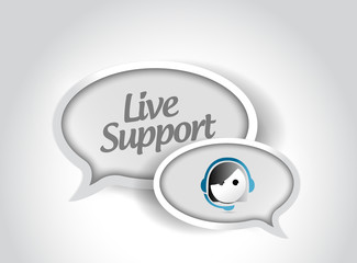 live support message communication concept