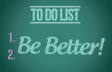 Obraz premium to do list be better concept illustration design