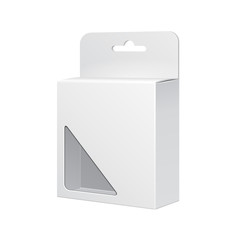 White Product Package Box With Rectangular Window