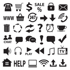 A set of vector icons.
