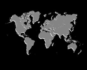 Fototapeta na wymiar Vector illustration of world map