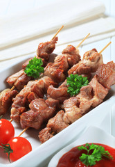Pork skewers