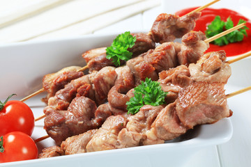 Pork skewers