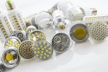 GU10 and E27 LED lamps  with a different chip technology also co