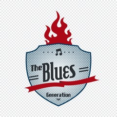blues music heraldry label