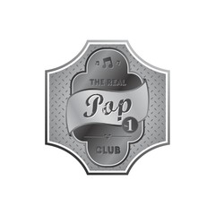 pop music plate silver theme