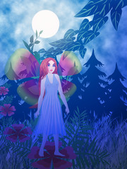 Obraz na płótnie Canvas moon fairy