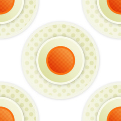 Seamless circle pattern on white background