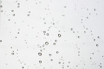 Drops of rain on the window