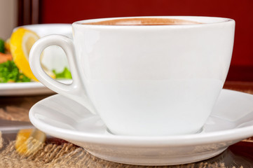 Deliicous coffee closeup