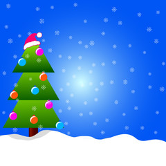 Obraz premium Christmas tree with Christmas balls