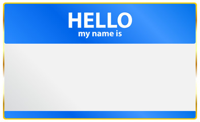 Hello My Name Is Card Vector Illustration