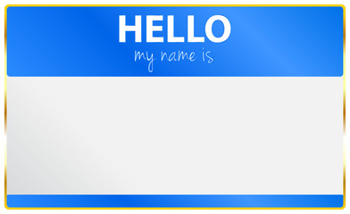 Fototapeta premium Hello My Name Is Card