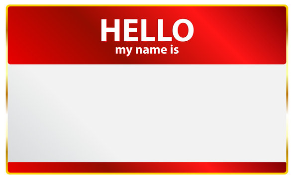 Hello My Name Is Card