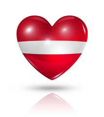 Love Latvia, heart flag icon
