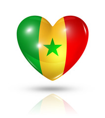 Love Senegal, heart flag icon