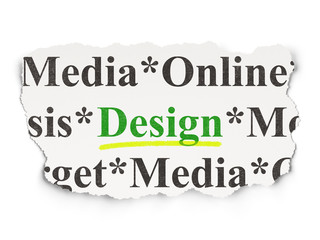 Marketing concept: Design on Paper background