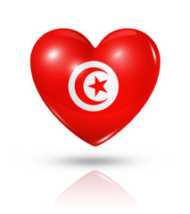 Love Tunisia, heart flag icon