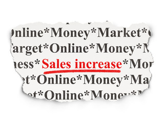 Marketing concept: Sales Increase on Paper background