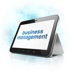 Finance concept: Business Management on tablet pc computer