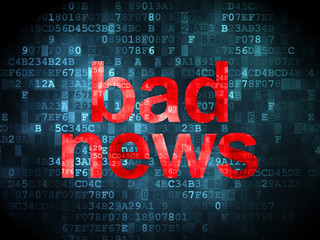 Fototapeta premium News concept: Bad News on digital background