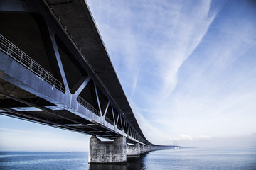Oresundsbron bridge on the sea