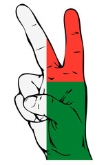 Peace Sign of the Madagascar flag