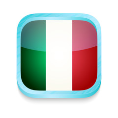Smart phone button with Italy flag