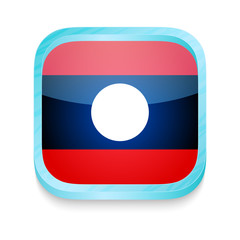 Smart phone button with Laos flag
