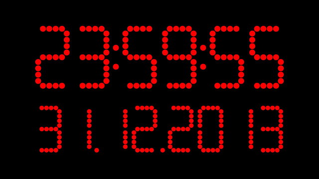 Uhrzeit mit Datum 2013 - 2014