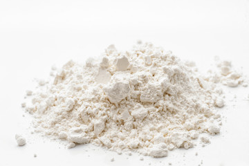 lot of flour on white base