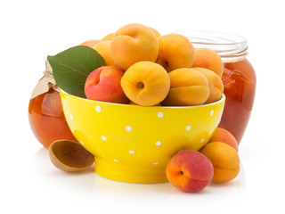 apricot on white background