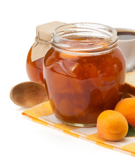 apricot on white background