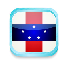 Smart phone button with Netherlands Antilles flag