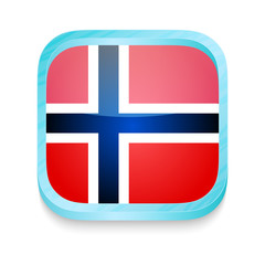 Smart phone button with Norway flag