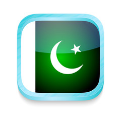 Smart phone button with Pakistan flag